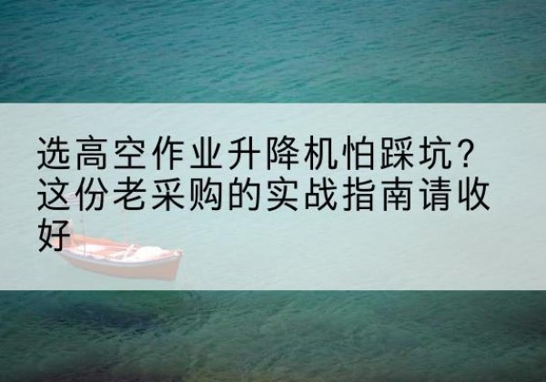 兴安盟高空作业升降机厂家推荐-选高空作业升降机怕踩坑？这份老采购的实战指南请收好